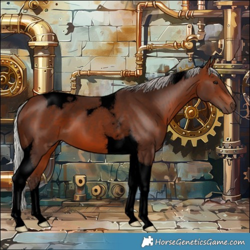 Horse Color:Void Silver Brown Tobiano 