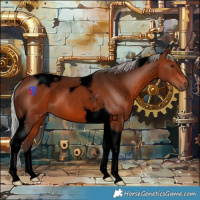 Horse Color:Void Silver Brown Tobiano 