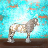 Horse Color:Buckskin Roan Dun Splash Near Leopard 