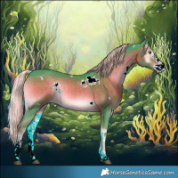 Horse Color:Watercolor White Spotted Chocolate Palomino Onyx Sabino Brindle