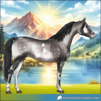 Horse Color:Platinum White Spotted Brown Onyx