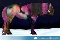 Horse Color:Void Nacre Plaid  White Spotted Liver Red Onyx Tobiano Rabicano 