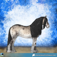 Horse Color:Brown Onyx Mushroom Rabicano Brindle 