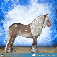 Horse Color:White Spotted Liver Red Dun Mushroom Sabino