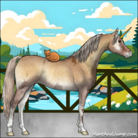 Horse Color:Silver Buckskin Ice Onyx Sabino Rabicano