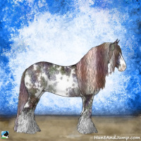 Horse Color:Nacre White Spotted Chocolate Blue Onyx Chinchilla Ice Sabino Rabicano