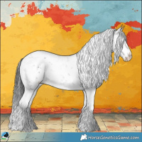 Horse Color:White Spotted Midnight Brown Ice Sabino Rabicano 