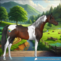 Horse Color:Brown Tobiano 