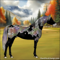 Horse Color:Nacre White Spotted Grullo Splash 