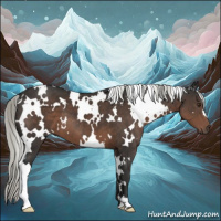 Horse Color:White Spotted Liver Chestnut Mushroom 
