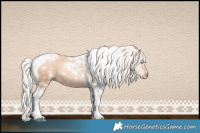 Horse Color:White Spotted Silver Classic Champagne Pearl Tobiano 