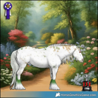 Horse Color:Watercolor White Spotted Silver Black Chinchilla Sabino 
