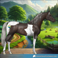 Horse Color:Silver Brown Tobiano Rabicano 