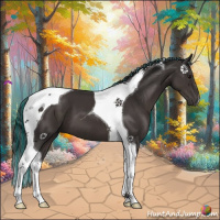 Horse Color:Painted Smoky Black Tobiano 