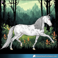 Horse Color:White Spotted Silver Grullo Chinchilla Splash Frame 