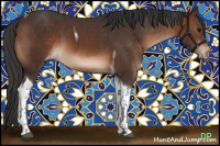 Horse Color:Brown Tobiano Varnish
