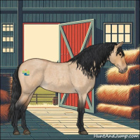 Horse Color:Bay Roan Dun 