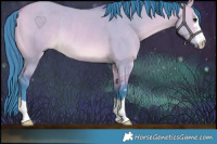 Horse Color:Watercolor Bay Dun Rabicano 