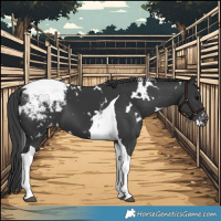 Horse Color:White Spotted Black Tobiano Appaloosa 