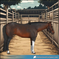 Horse Color:Brown Tobiano Rabicano