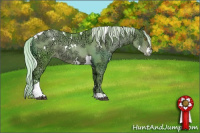 Horse Color:Watercolor White Spotted Silver Black Ice Pearl Tobiano 