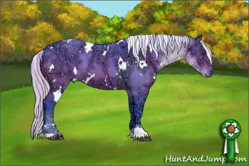 Horse Color:Watercolor White Spotted Silver Brown Ice Sabino 