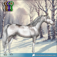 Horse Color:Platinum White Spotted Liver Red Dun Onyx Mushroom