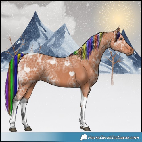 Horse Color:Painted Bay Ice Tobiano Rabicano 
