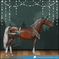 Horse Color:White Spotted Silver Brown Tobiano 