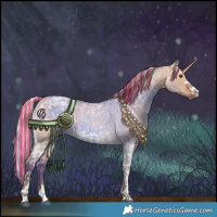 Horse Color:Painted Silver Brown Ice Roan Dun