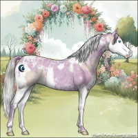 Horse Color:Watercolor Smoky Creme Ice  and Watercolor Perlino Ice Splash Tobiano 