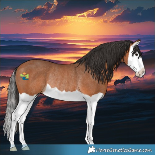 Horse Color:Bay Splash Rabicano 
