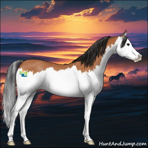 Horse Color:Bay Roan Splash Rabicano 