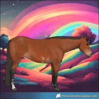 Horse Color:Bay Sabino Rabicano  and Bay Sabino Rabicano 