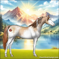 Horse Color:White Spotted Buckskin Pearl Rabicano
