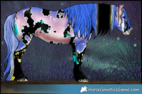 Horse Color:Watercolor White Spotted Bay Onyx Sabino