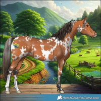 Horse Color:White Spotted Bay 