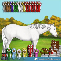 Horse Color:Silver Smoky Creme Splash Tobiano Frame Rabicano  and White Spotted Silver Perlino Splash Frame Rabicano 