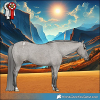 Horse Color:Grullo Varnish Brindle 