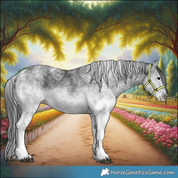Horse Color:White Spotted Black 