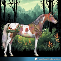 Horse Color:Nacre Silver Bay Tobiano