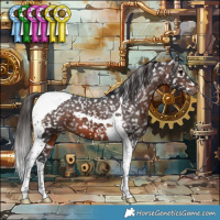 Horse Color:Brown Tobiano Snowflake Varnish 