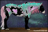 Horse Color:Watercolor White Spotted Liver Red Onyx Splash 