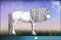 Horse Color:Nacre White Spotted Liver Chestnut Ice 