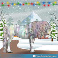 Horse Color:Nacre Silver Brown Ice Tobiano 