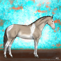 Horse Color:White Spotted Liver Red Dun Splash Tobiano 