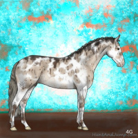 Horse Color:Liver Red Dun Mushroom Splash Tobiano Brindle 