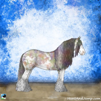 Horse Color:Nacre Sable Champagne Ice Sabino Rabicano 