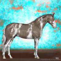 Horse Color:White Spotted Liver Red Dun Mushroom Sabino Brindle 