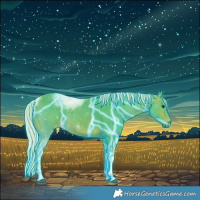 Horse Color:Thunderstruck Watercolor White Spotted Silver Brown Tobiano 